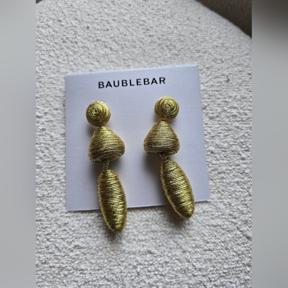 BaubleBar, Raquel Earrings, Gold -NEW! - Picture 7 of 8